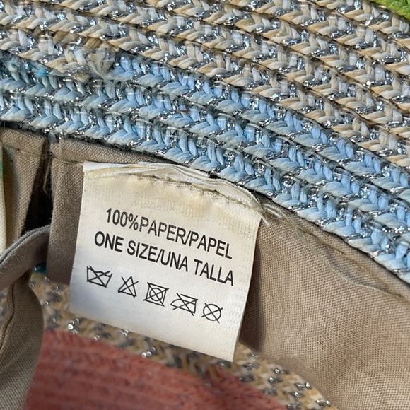 Cappelli Pastel Metallic Paper Wide Brim Hat - Picture 7 of 8